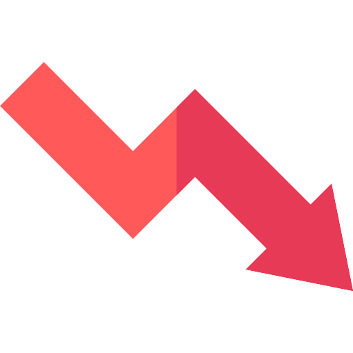 Declining ranking icon