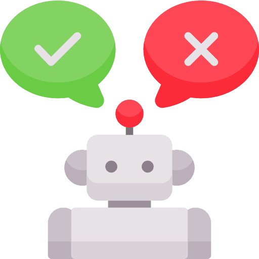 AI decision confusion icon