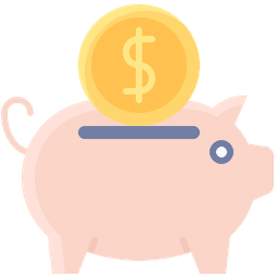Free trial piggy bank icon